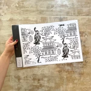 Stencil "Chinoiserie", Magic Paint, riutilizzabile, 30x42 cm