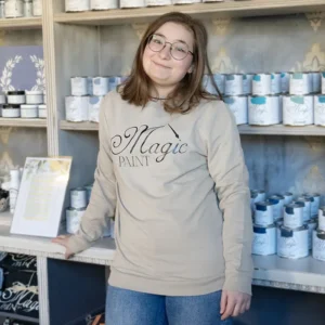 Felpa Beige Magic Paint - Unisex