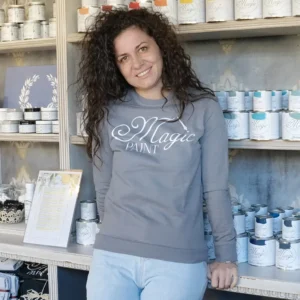 Felpa Grigio Scuro Magic Paint - Unisex