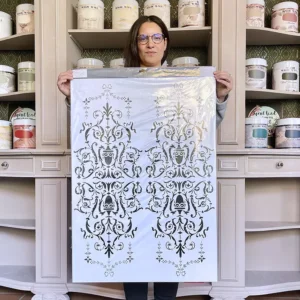 Stencil Grottesca con Drappi