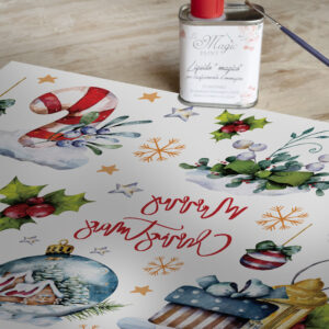 Stampa Trasferibile “NATALE, SNOWBALL” 28×40 cm