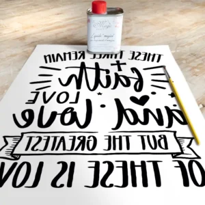 Stampa Trasferibile “SCRIPT, FAITH” 28×40 cm