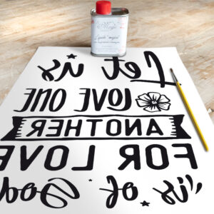 Stampa Trasferibile “SCRIPT, MARCH” 28×40 cm