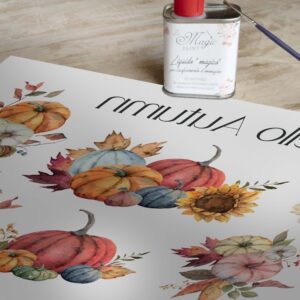 Stampa Trasferibile “AUTUNNO, HELLO AUTUMN” 28×40 cm