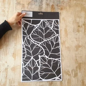 Stencil “Gold Leaves”, Magic Paint, riutilizzabile, 26x42 cm
