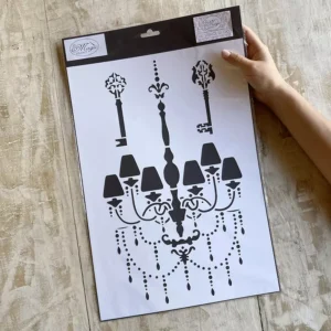 Stencil "Chandelier", Magic Paint, riutilizzabile, 30x42 cm