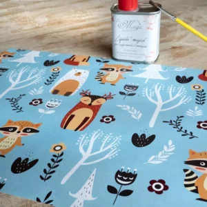 Stampa Trasferibile "BABY, LIGHTBLUE FOREST" 28x40 cm